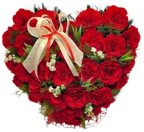 DUŻE SERCE XL STROIK NA CMENTARZ GRÓB NAGROBNA KOMPOZYCJA KWIATOWA