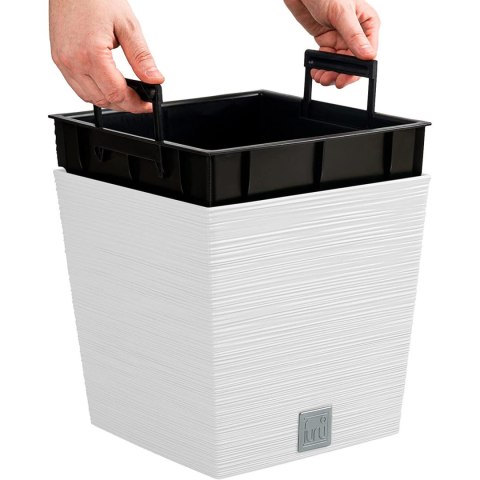 Doniczka FURU SQUARE LOW DFS240 - biały