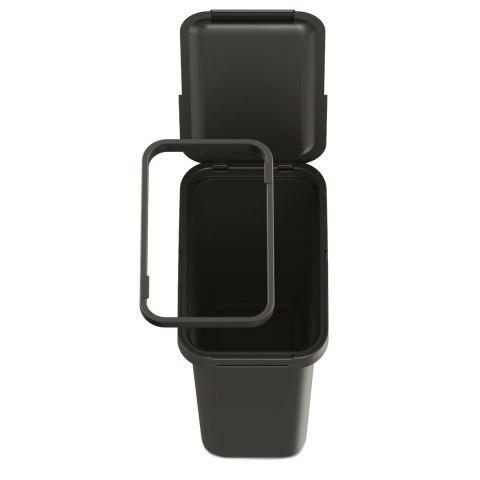 Kosz na śmieci SYSTEMA 12L - czarny recykling