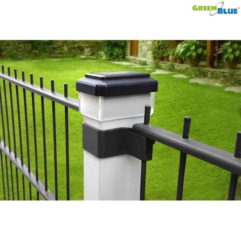 Lampa solarna LED na słupek GreenBlue, 60x60mm, daszek kopertowy, GB126