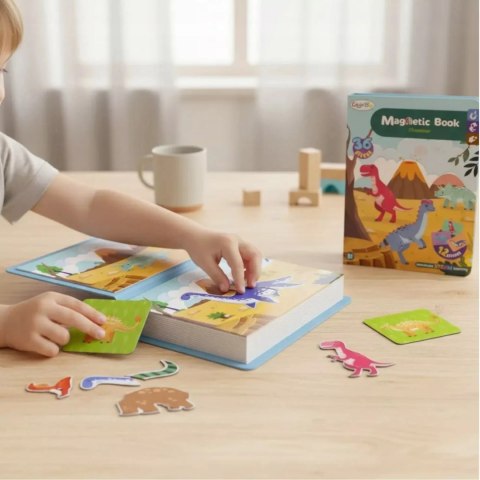 Układanka magnetyczna Montessori dinozaury puzzle magnetyczne dla dzieci