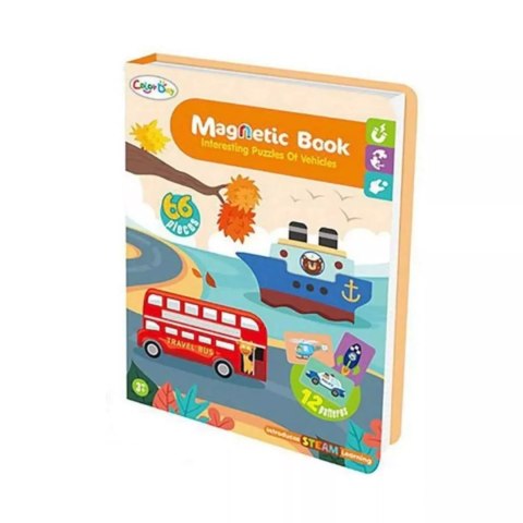 Układanka magnetyczna Montessori dla dzieci środki transportu puzzle