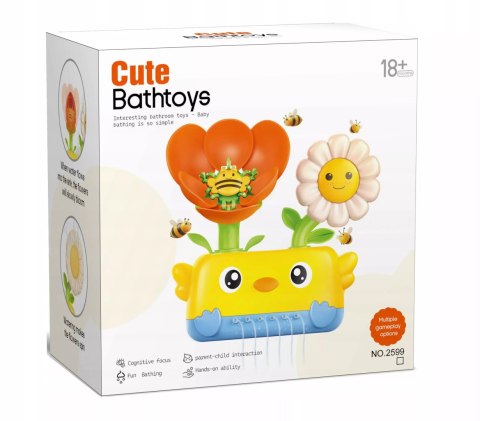 Zabawka wodna do kąpieli dla niemowląt prysznic kwiatek z przyssawkami