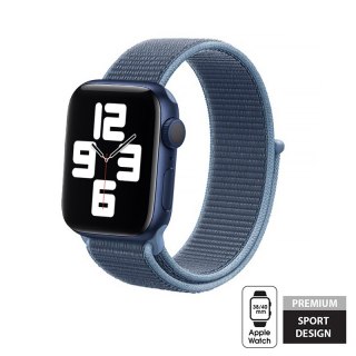 ND38_CRG-40NLB-OBL Crong Nylon - Pasek sportowy do Apple Watch 38/40mm (Ocean Blue)