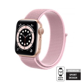 ND38_CRG-40NLB-PDP Crong Nylon - Pasek sportowy do Apple Watch 38/40mm (Powder Pink)