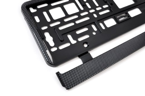 Ramka tablicy rejestracyjnej carbon elastyczna amio-01165