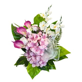 Bukiet flakon stroik na cmentarz kompozycja kwiatowa na grób