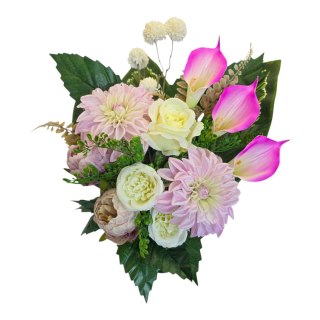 Bukiet flakon wkład do wazonu stroik na cmentarz sztuczne kwiaty