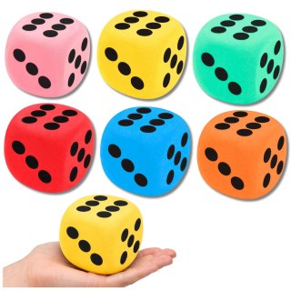 Duża Kość Piankowa Do Gry Zabawy Edukacyjna Mix 8 cm