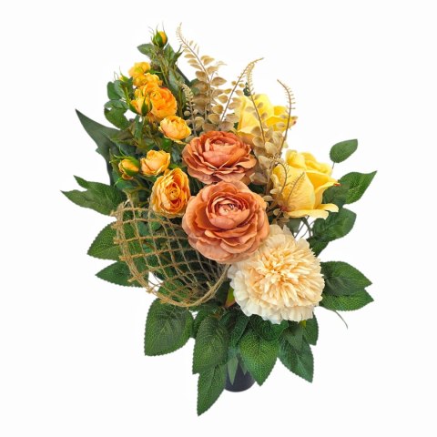 Komplet zestaw stroiki stroik na cmentarz grób bukiet miska