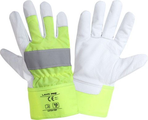 Rękawice ze skóry koz. odbl. l272410p, karta, "10", ce,lahti