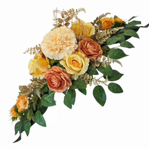 Stroik na cmentarz kompozycja kwiatowa na grób miska z obciążeniem