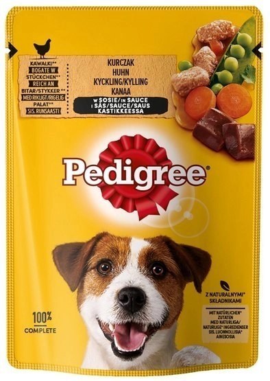 Pedigree Mokra Karma Dla Dorosłych Psów Z Kurczakiem I Warzywami W Sosie 100g