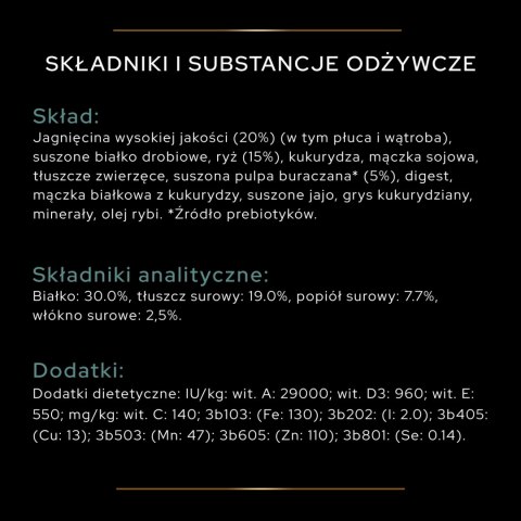 Purina Pro Plan Medium Puppy Sensitive Optidigest Jagnięcina I Ryż 12kg