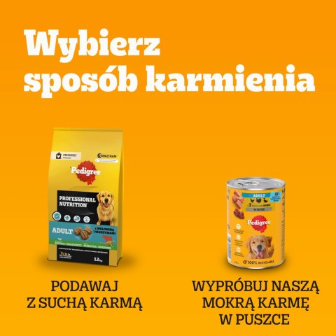 Pedigree Mokra Karma Dla Dorosłych Psów W Galaretce Mix Smaków (Z Wołowiną, Z Kurczakiem, Z Jagnięciną, Z Drobiem) 40x100g