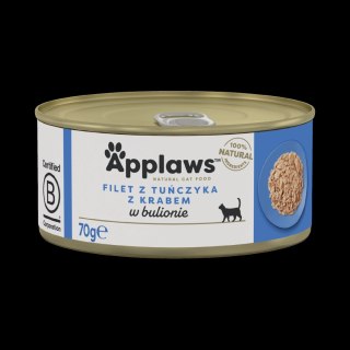 APPLAWS Tuna Fillet With Crab In Broth Tin 70g