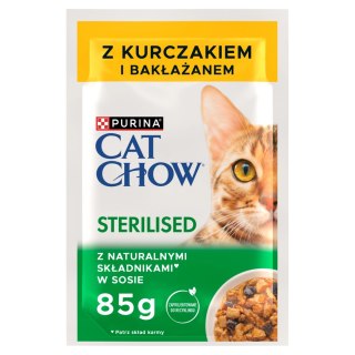 Purina Cat Chow Sterilised Karma Z Kurczakiem I Bakłażanem W Sosie 85g