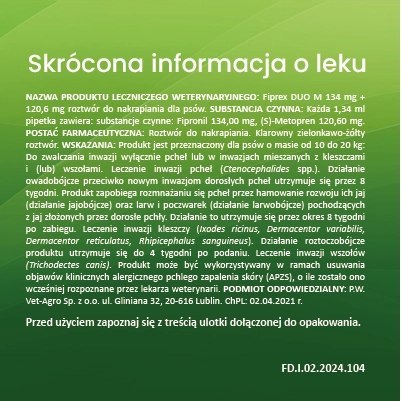 Vet-Agro Fiprex Duo M 1,34ml