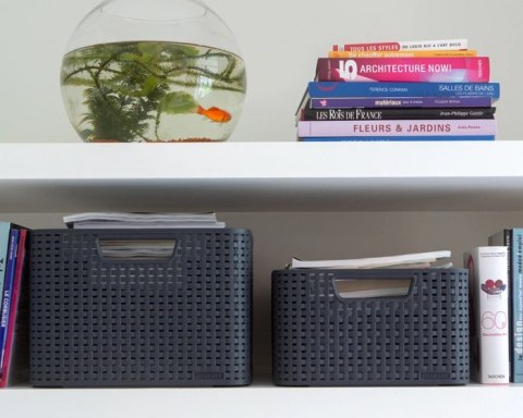 Curver Rattan Style Koszyk Z Pokrywą Szary S