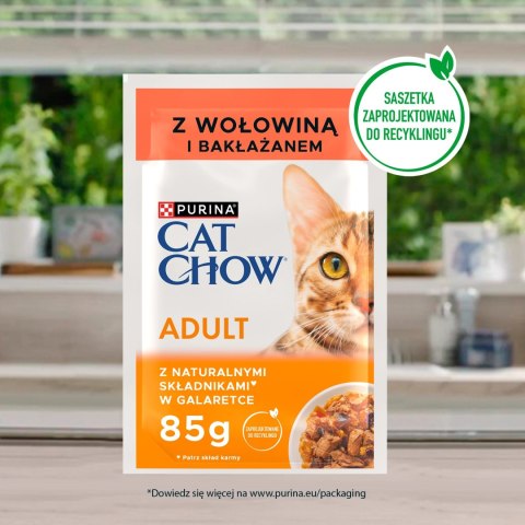 Purina Cat Chow Adult Wołowina Z Bakłażanem 85g