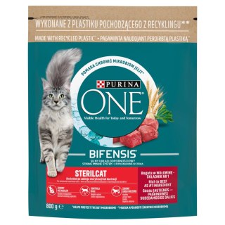 Purina One Cat Sterilcat Karma Z Wołowiną Dla Kota 800g