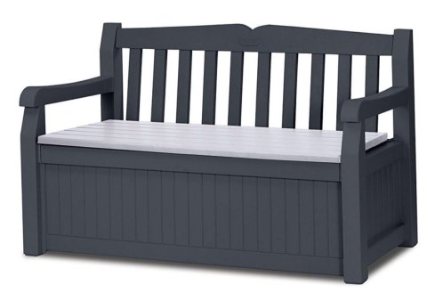 SKRZYNIA/ŁAWKA OGRODOWA, TARASOWA, EDEN 265L, GRAFIT