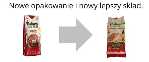 Natural Dog Food Jagnięcina & Cielęcina 15kg. 62% mięsa - Bez kurczaka