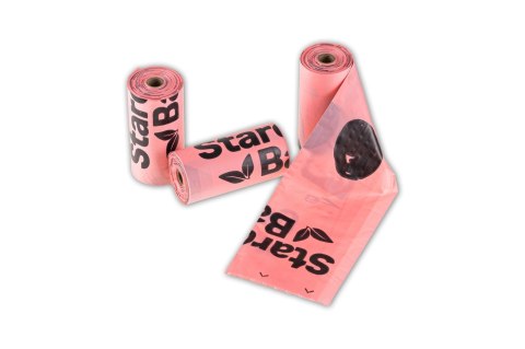 Zolux Starchbag Kompostowalne Bioworki Na Odchody Różowy 15szt