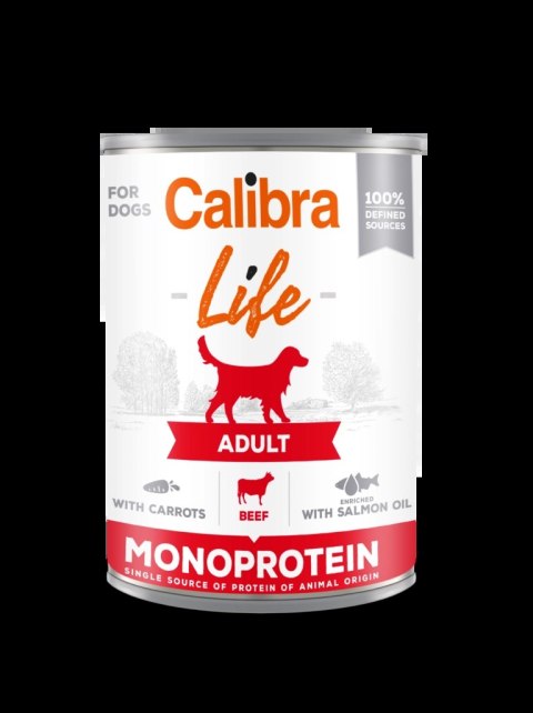 Calibra Dog Life Adult Beef With Carrots Karma Dla Psa 400g