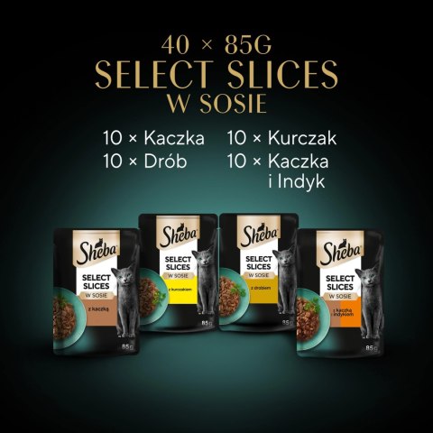 SHEBA® Selection Select Slices Drobiowe Smaki 40x85g