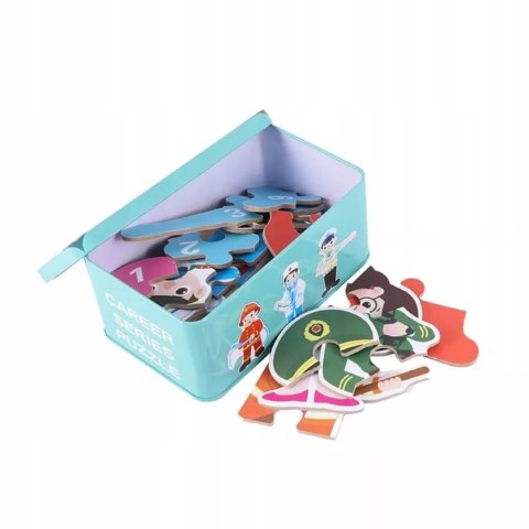 Moje pierwsze puzzle zawody 28 el. w kolorowej puszce dla dzieci