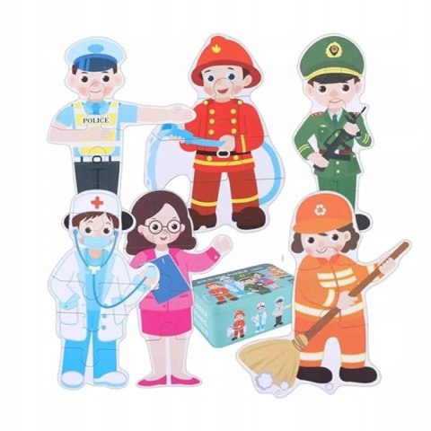 Moje pierwsze puzzle zawody 28 el. w kolorowej puszce dla dzieci