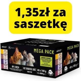 Pet Republic Mega Pack Karma Mokra Dla Kota 40x100g - Mix Smaków