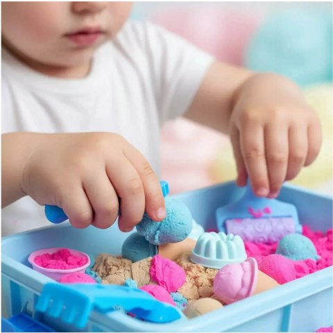 Piasek Kinetyczny dla dzieci Magiczny lodziarnia 1kg lody Foremki 3+