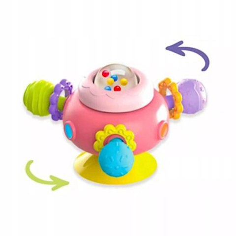 Zestaw grzechotek z przyssawką spinnery sensoryczne dla niemowląt