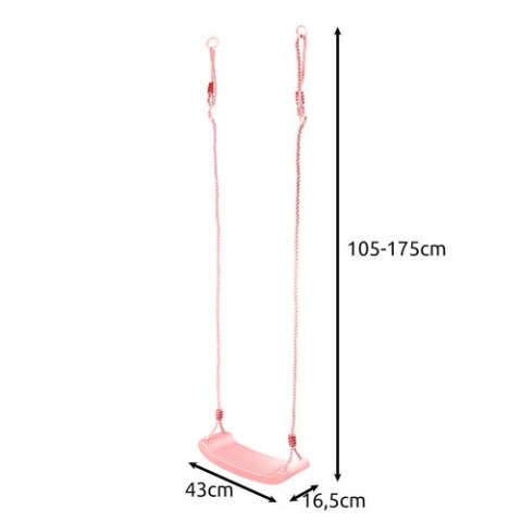 Huśtawka plastikowa - różowa 25445