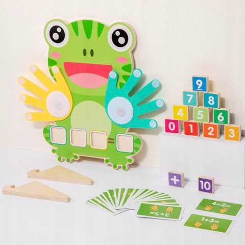 Drewniana Żabka Montessori do Nauki Liczenia Nauka przez Zabawę dla dzieci