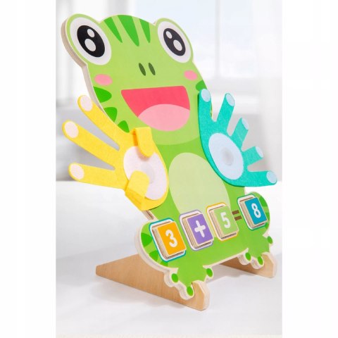Drewniana Żabka Montessori do Nauki Liczenia Nauka przez Zabawę dla dzieci