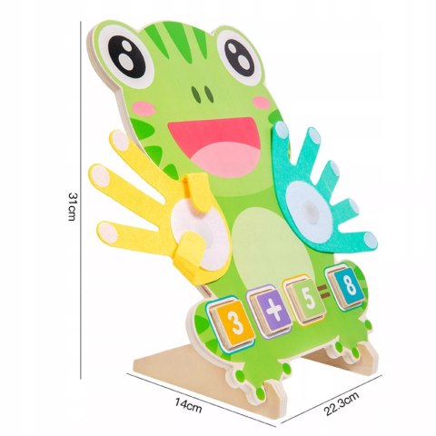 Drewniana Żabka Montessori do Nauki Liczenia Nauka przez Zabawę dla dzieci