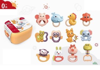 ND21_110519 Zestaw grzechotek 12 szt w pudełku