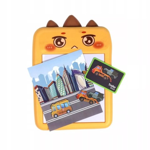 Tablica magnetyczna do rysowania dla dzieci układanka auta pojazdy pisak