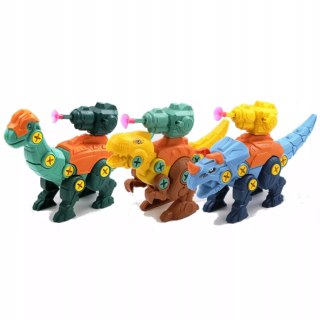 Zestaw Klocków konstrukcyjnych dla Dzieci Dinozaury Wyrzutnie Śrubokręty