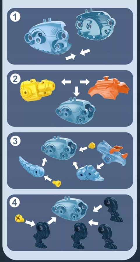 Zestaw Klocków konstrukcyjnych dla Dzieci Dinozaury Wyrzutnie Śrubokręty