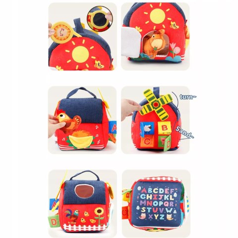 Zestaw Montessori 7w1 Farma Sensoryczna Domek Wiatrak 6-12 m+ dla dzieci