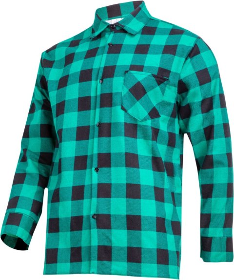 Koszula flanelowa krata zielona, 170g/m2,"2xl", ce, lahti