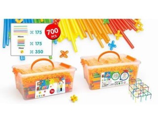 ND21_107900 Słomki klocki konstrukcyjne w skrzynce 800 elem