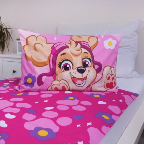 Pościel bawełna 100x135 + 40x60 Psi Patrol róż