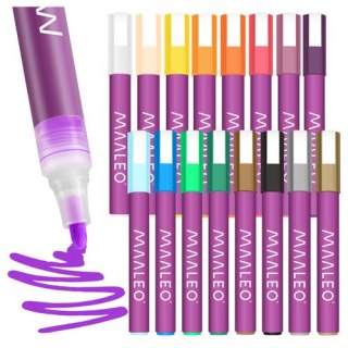 Markery akrylowe- zestaw 16 sztuk Maaleo 27051