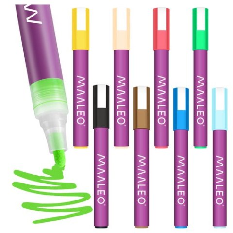 Markery akrylowe- zestaw 8 sztuk Maaleo 27052