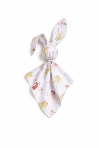 Miękka przytulanka DOUDOU kocyk króliczek z bawełny - In the country